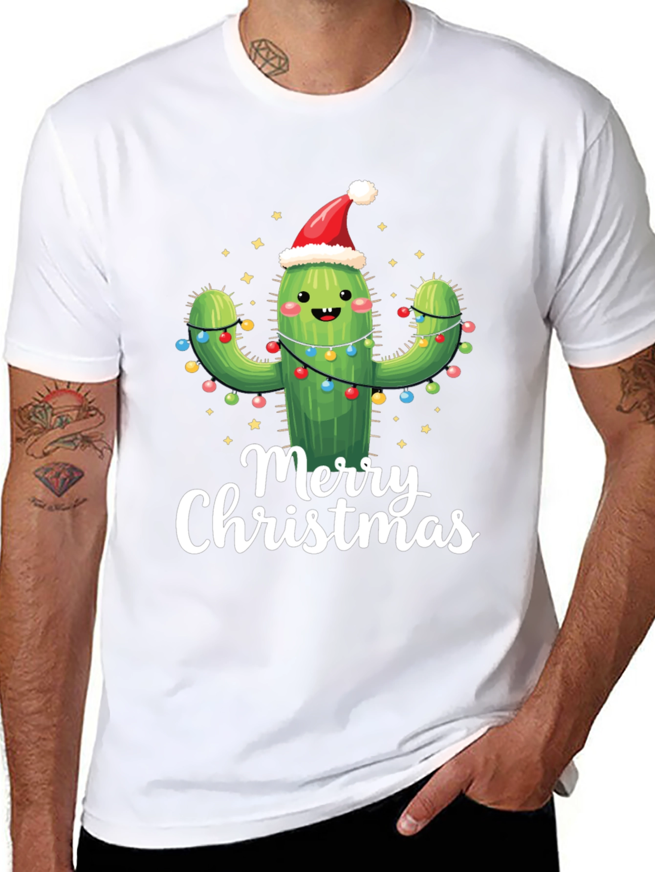 Merry Christmas Cactus T-Shirt