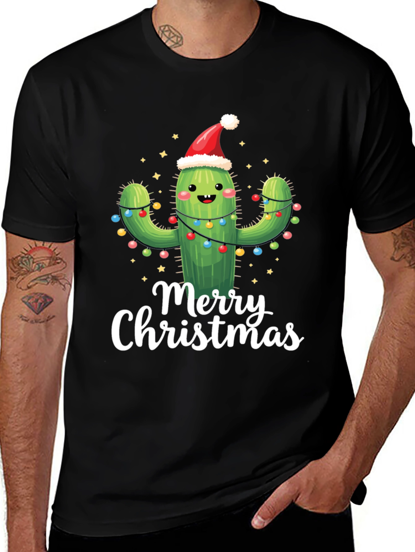 Merry Christmas Cactus T-Shirt