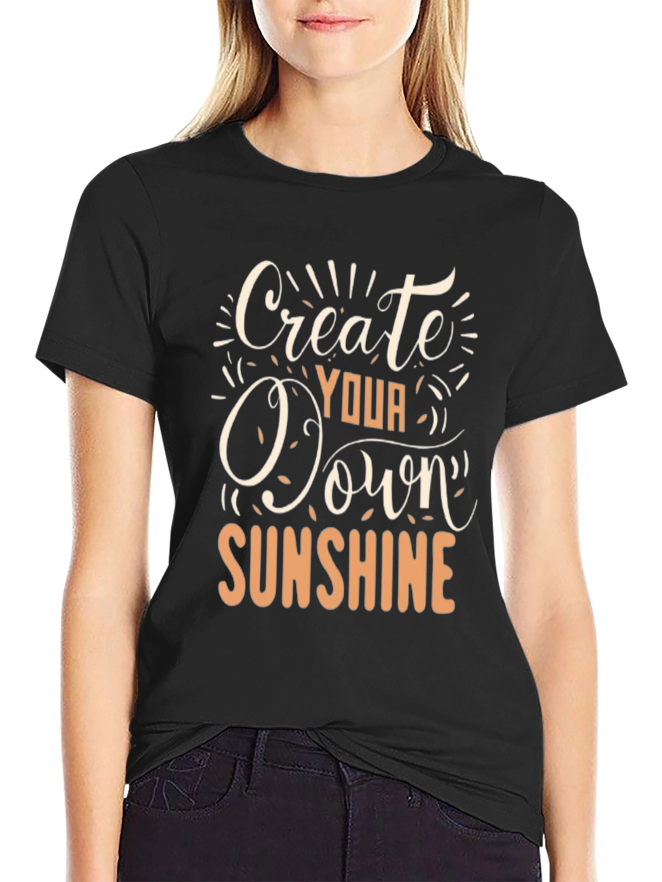 Create Your Own Sunshine Black Graphic Tee