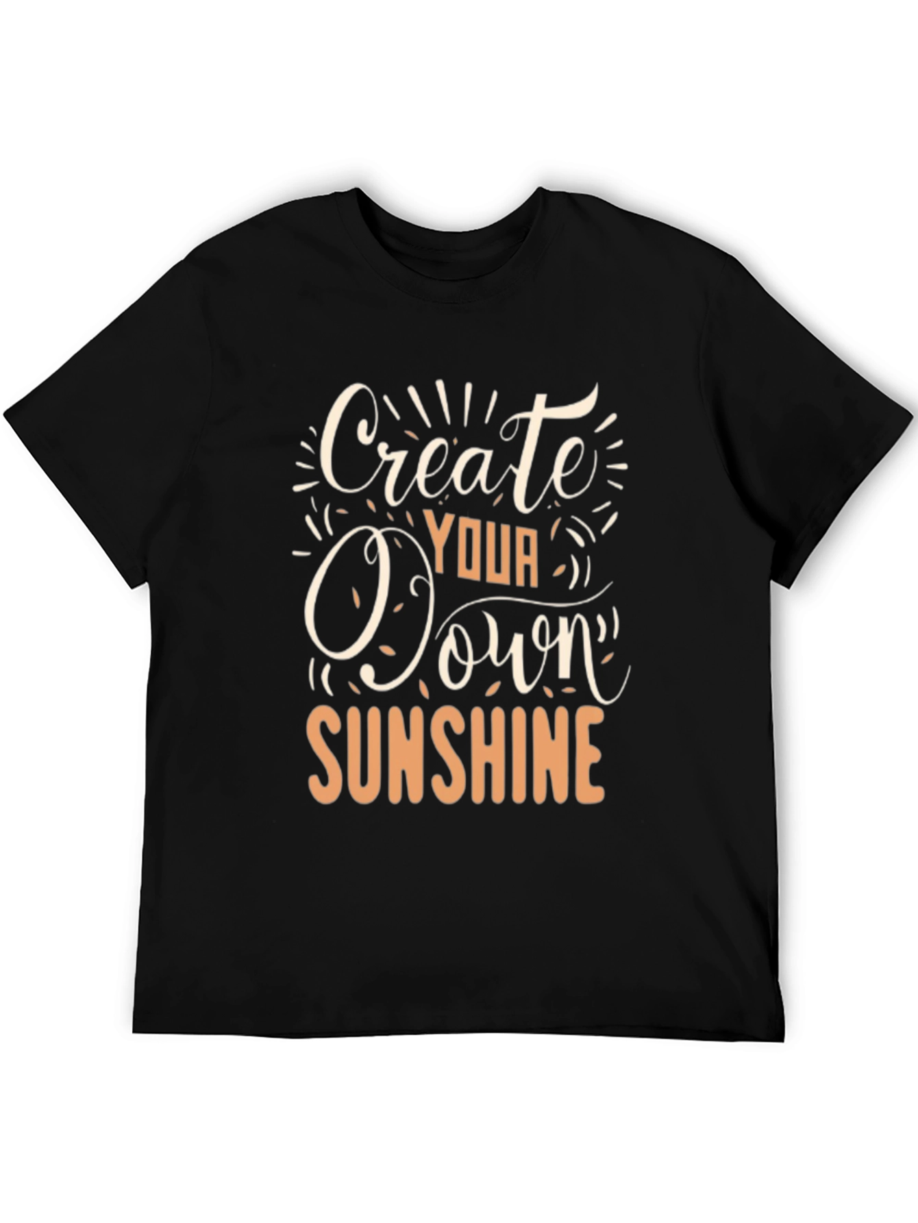 Create Your Own Sunshine Black Graphic Tee