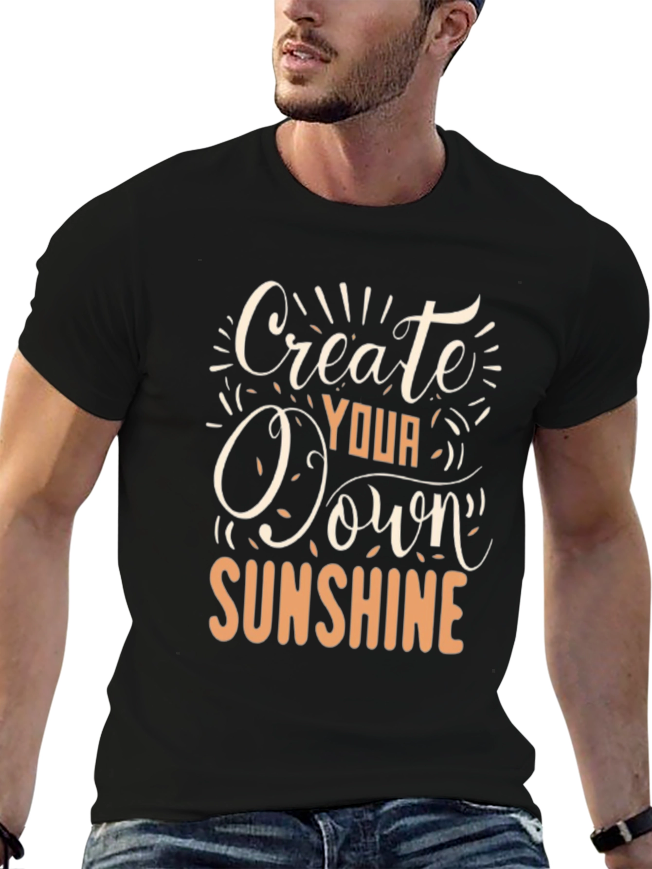 Create Your Own Sunshine Black Graphic Tee