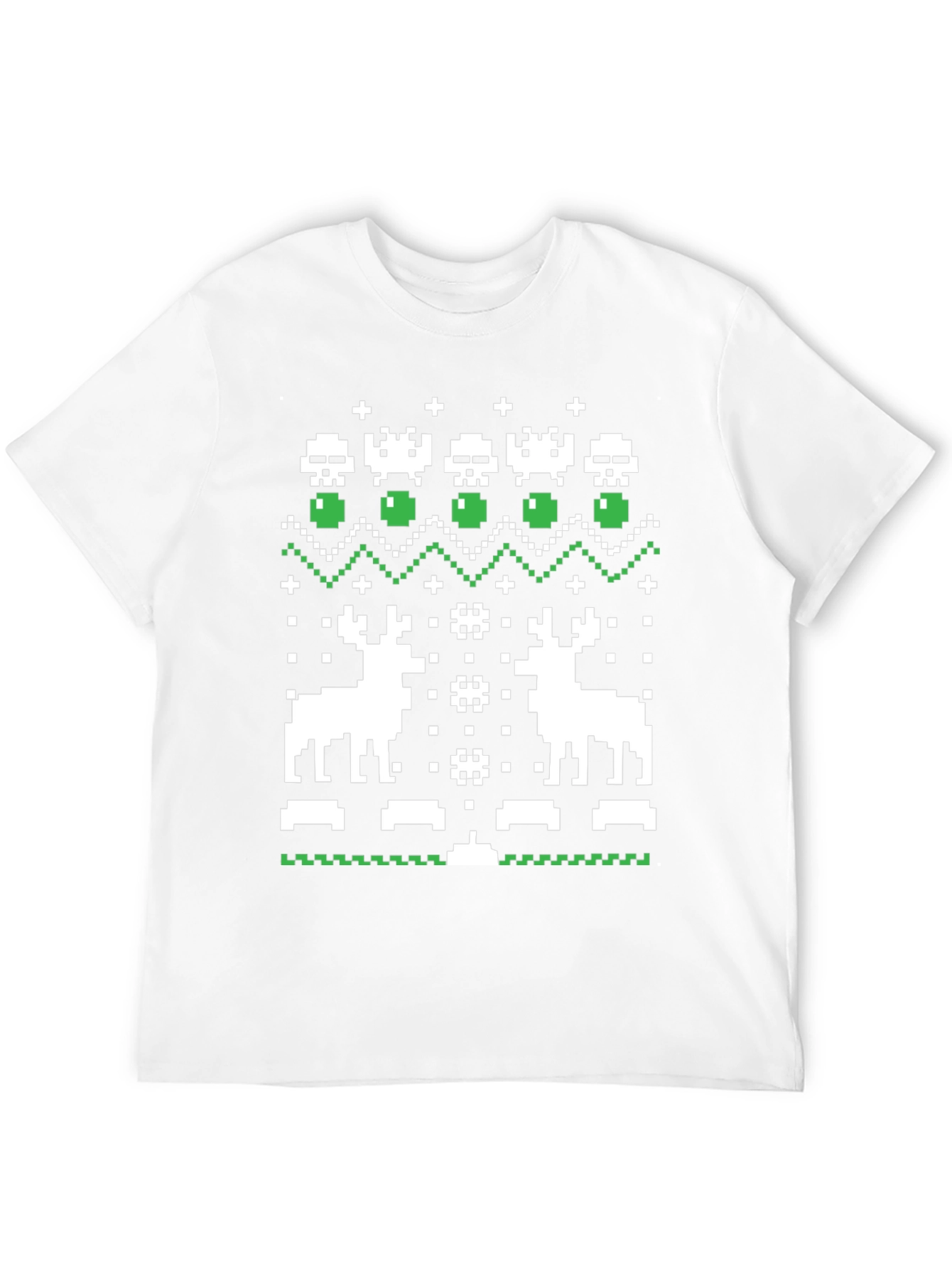 Pixel Art Christmas Deer T-Shirt