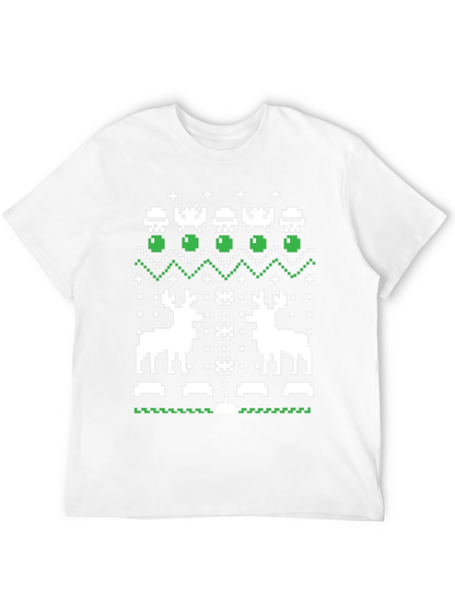 Pixel Art Christmas Deer T-Shirt