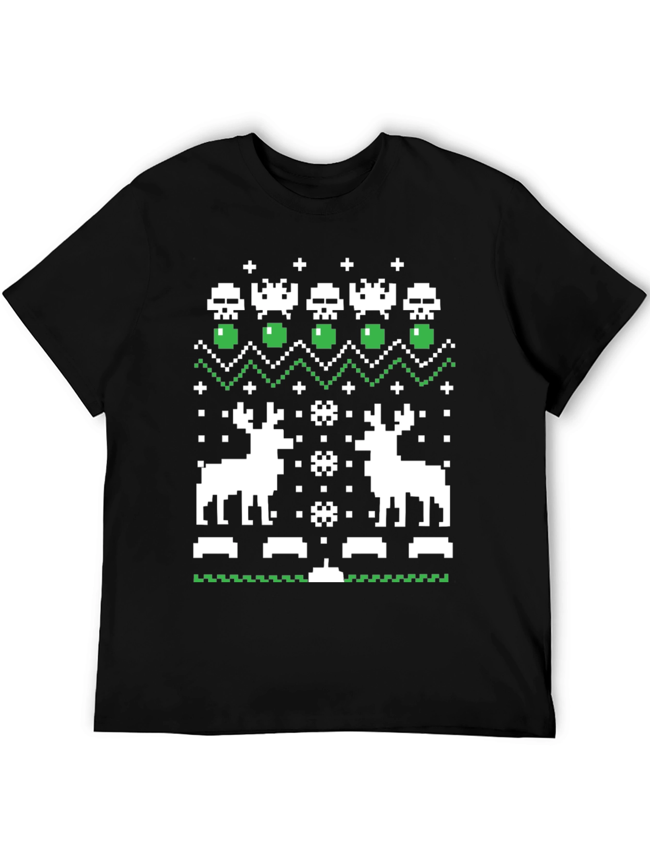 Pixel Art Christmas Deer T-Shirt