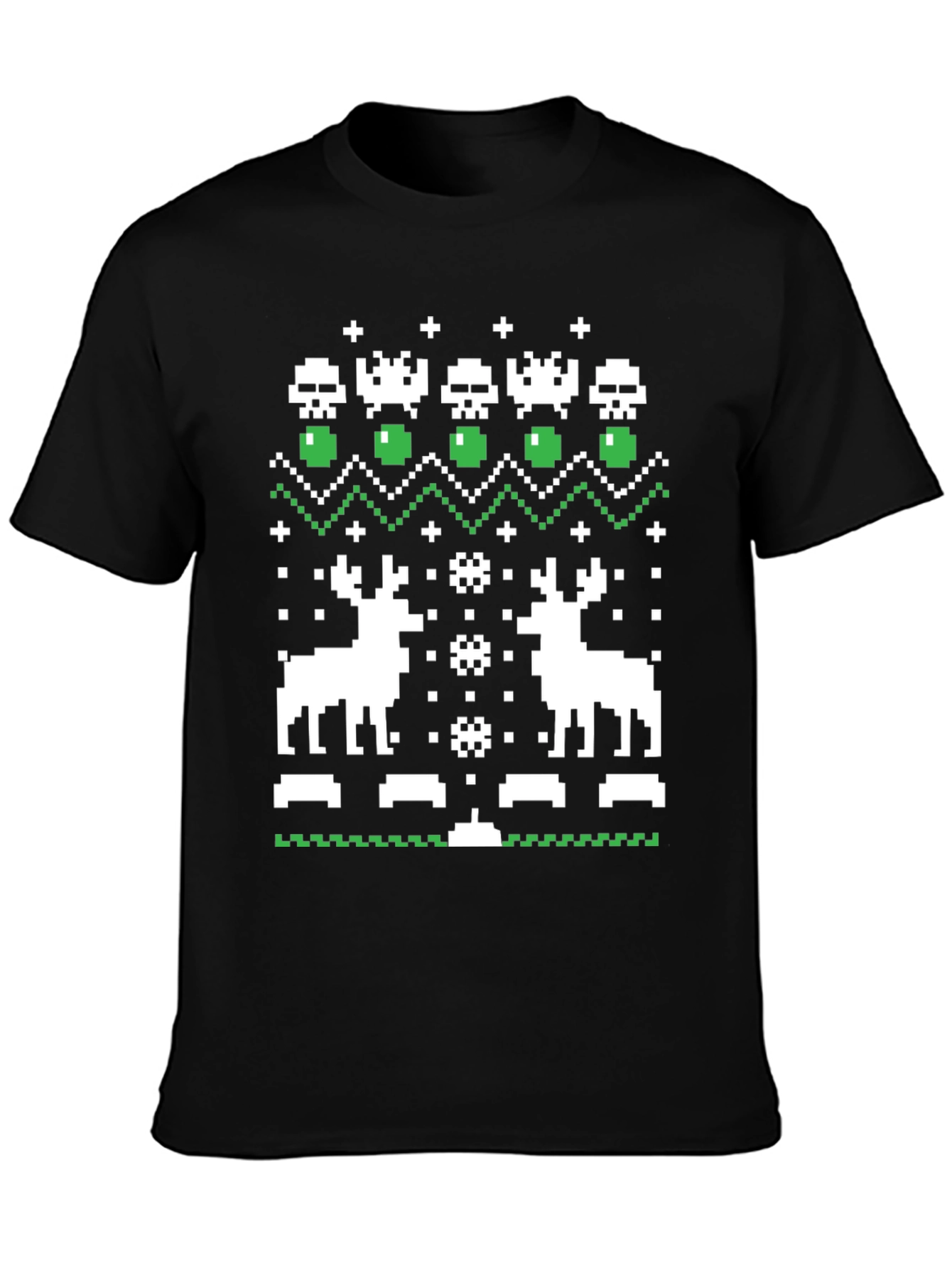 Pixel Art Christmas Deer T-Shirt