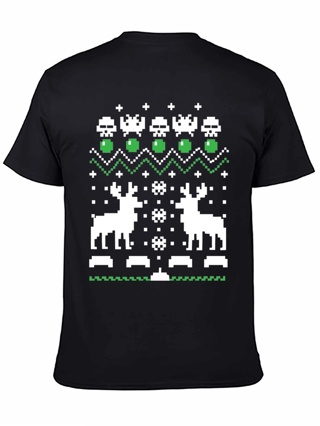Pixel Art Christmas Deer T-Shirt