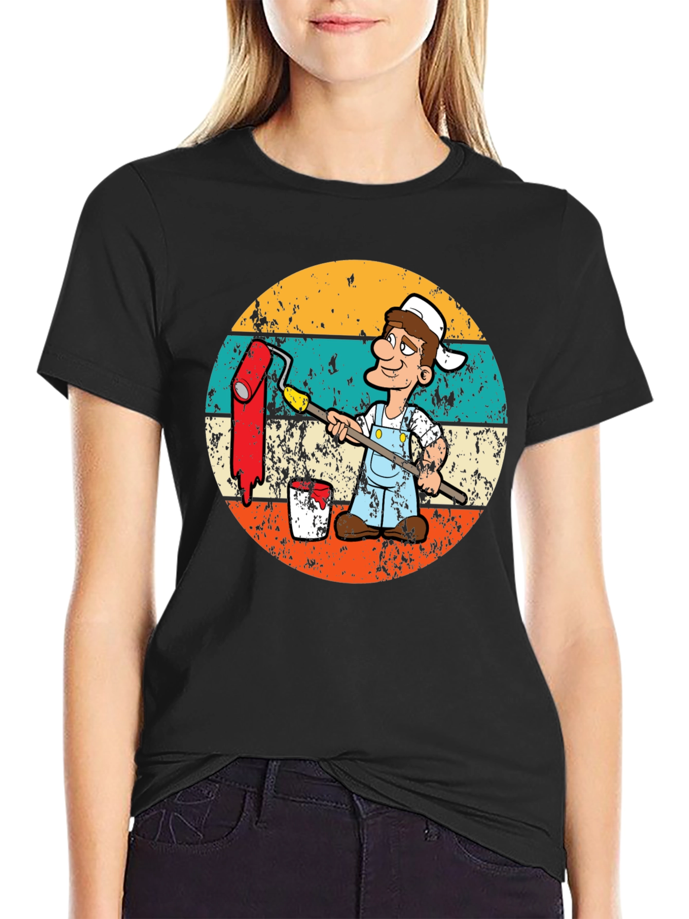 Painter Cartoon Retro T-Shirt