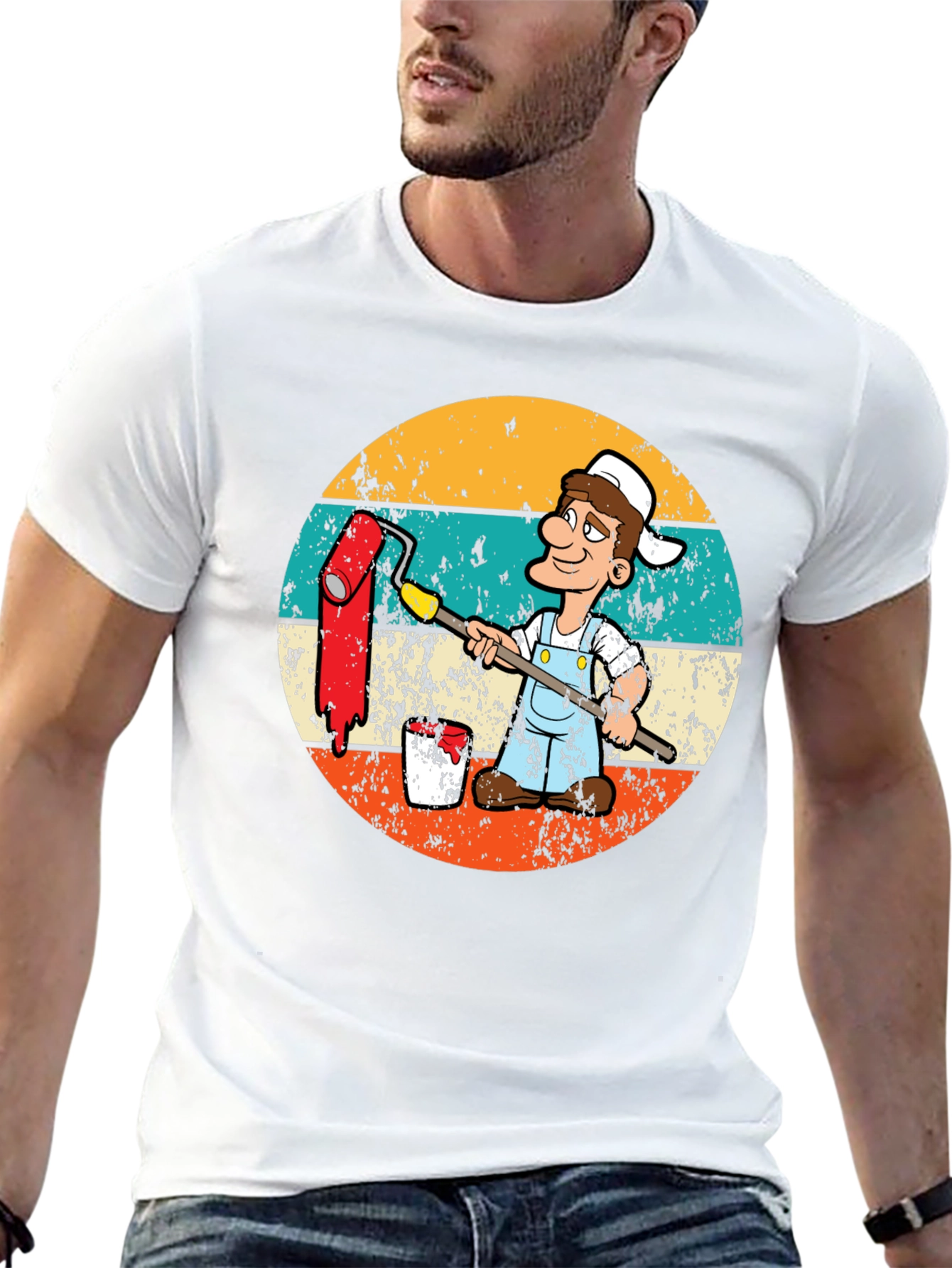 Painter Cartoon Retro T-Shirt