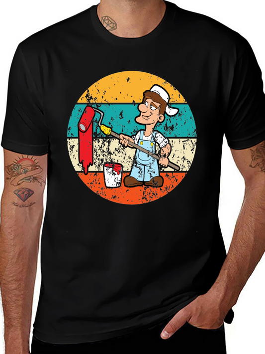 Painter Cartoon Retro T-Shirt