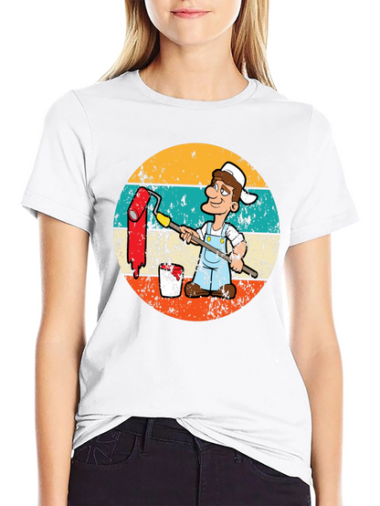 Painter Cartoon Retro T-Shirt