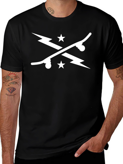 Skate & Strike Graphic Tee - Stylish Black T-Shirt