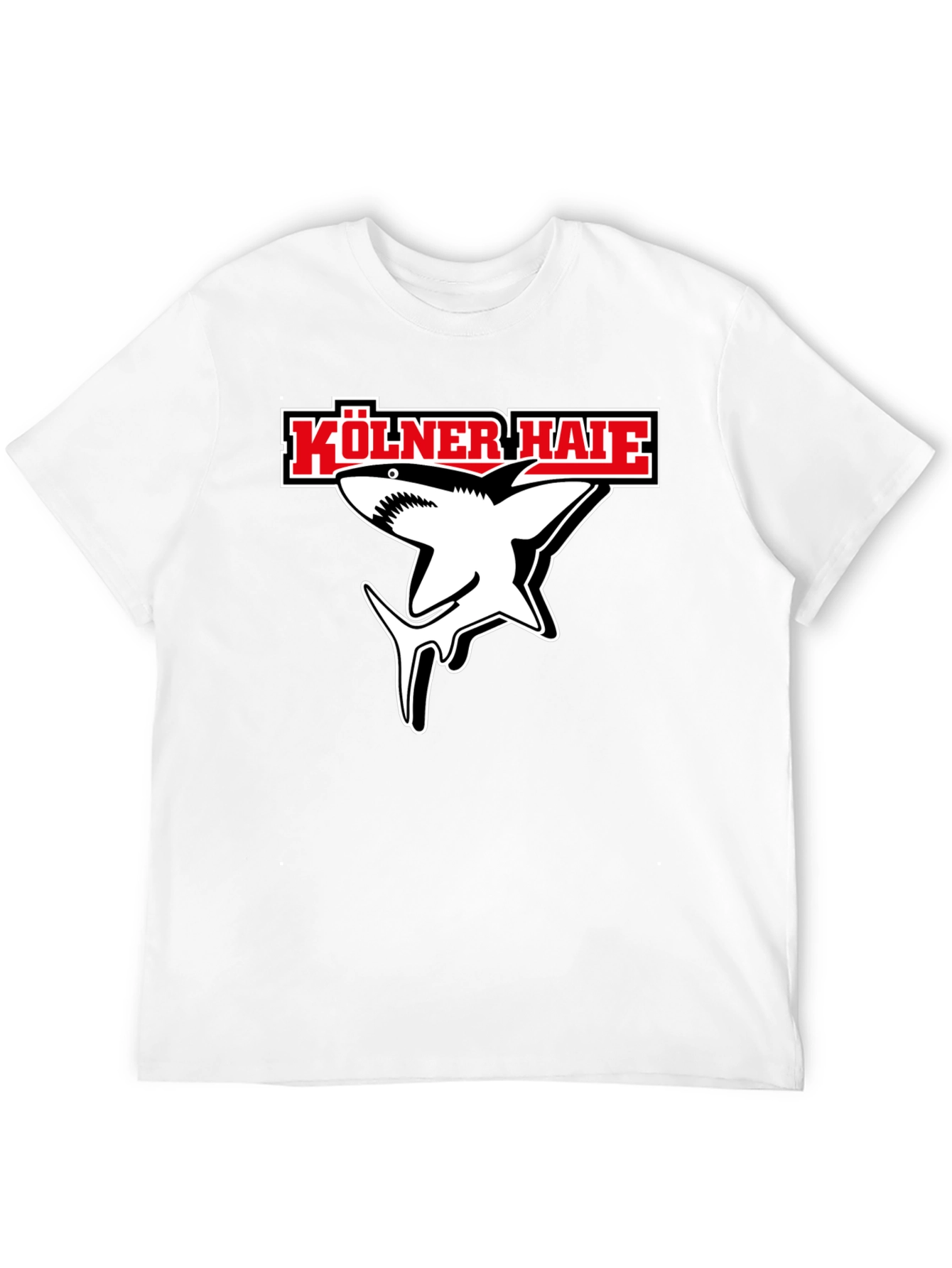 Kölner Haie Shark Graphic Tee - Black Cotton Shirt