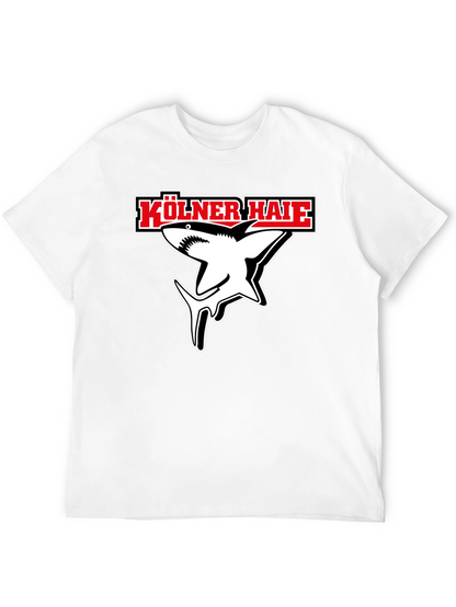 Kölner Haie Shark Graphic Tee - Black Cotton Shirt