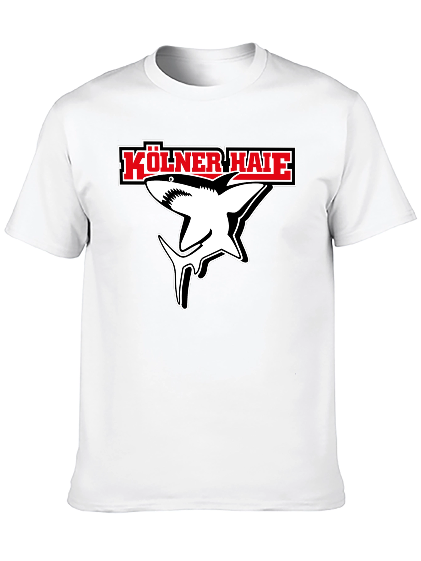 Kölner Haie Shark Graphic Tee - Black Cotton Shirt
