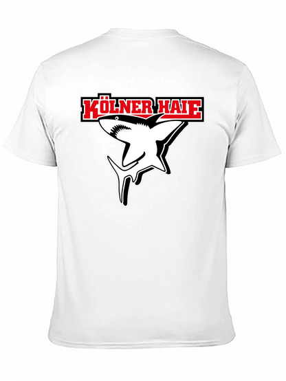 Kölner Haie Shark Graphic Tee - Black Cotton Shirt