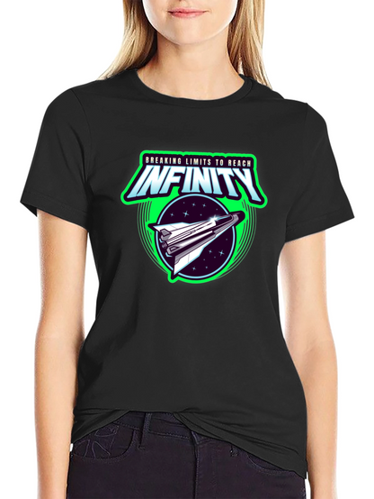 Infinity Space Shuttle Graphic Black T-Shirt
