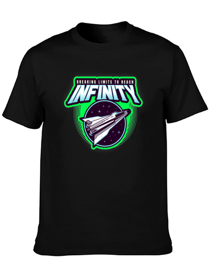 Infinity Space Shuttle Graphic Black T-Shirt