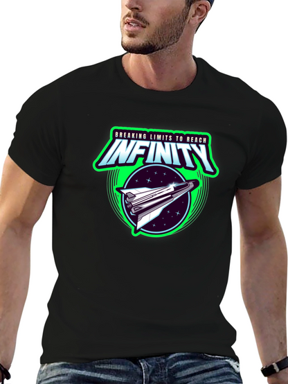 Infinity Space Shuttle Graphic Black T-Shirt