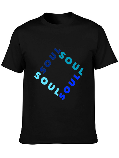 Soul Graphic Print Mens Black T-Shirt