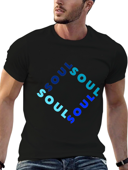 Soul Graphic Print Mens Black T-Shirt