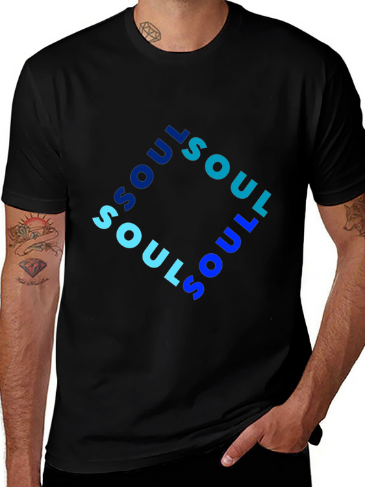 Soul Graphic Print Mens Black T-Shirt