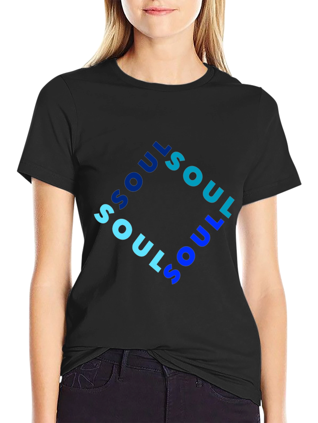 Soul Graphic Print Mens Black T-Shirt