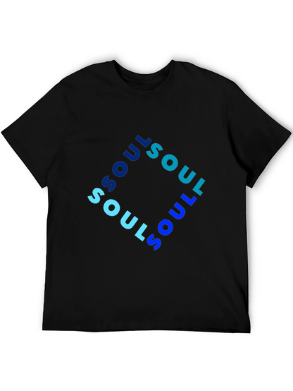Soul Graphic Print Mens Black T-Shirt