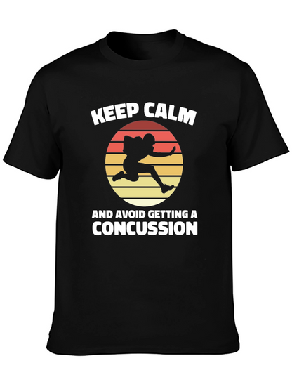Keep Calm Concussion Football Graphic Tee