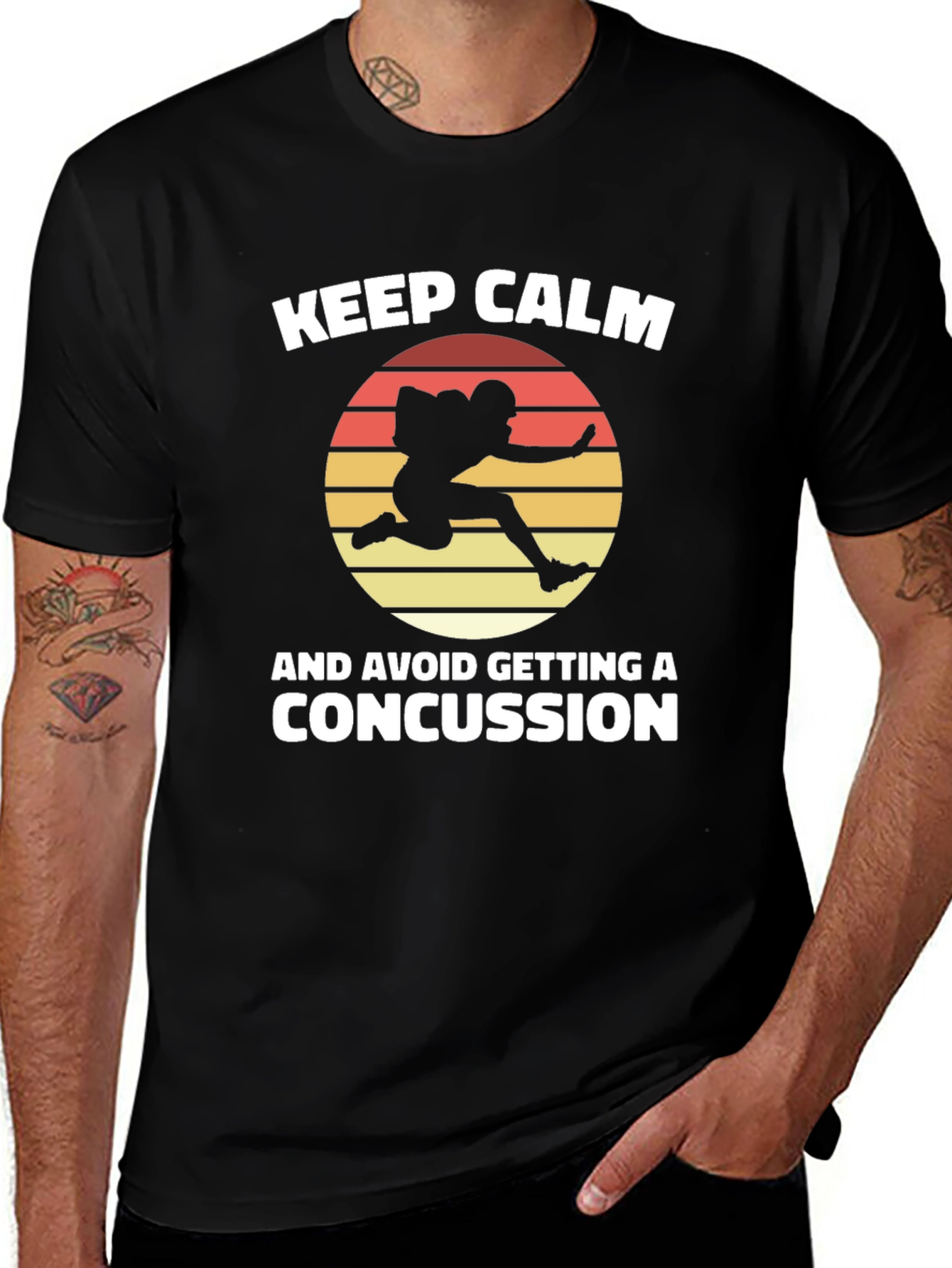 Keep Calm Concussion Football Graphic Tee