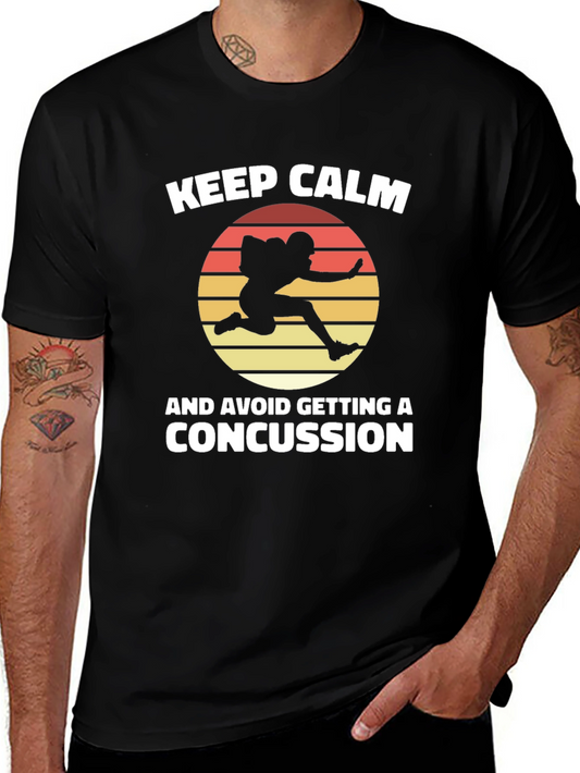 Keep Calm Concussion Football Graphic Tee