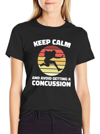 Keep Calm Concussion Football Graphic Tee