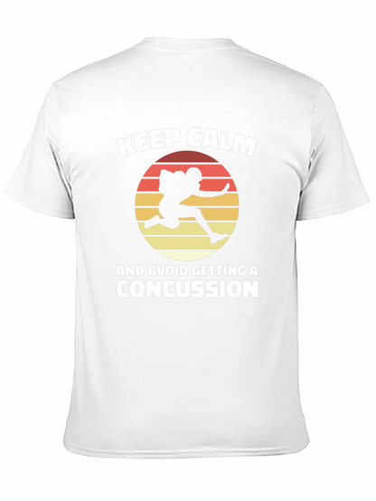 Keep Calm Concussion Football Graphic Tee
