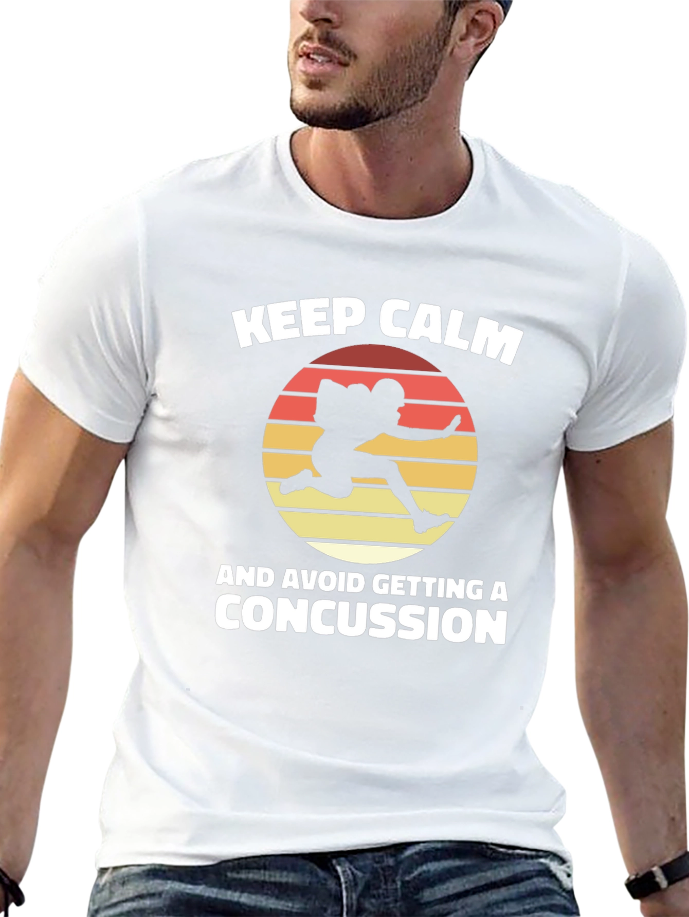 Keep Calm Concussion Football Graphic Tee