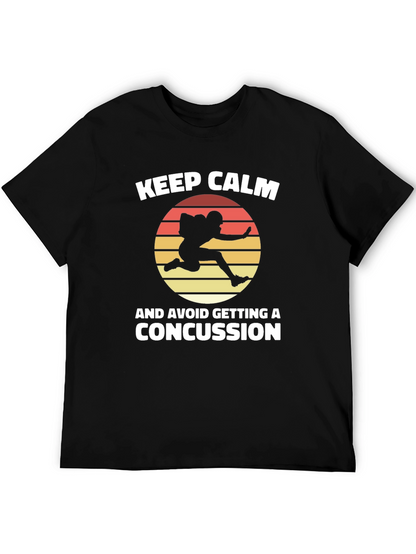 Keep Calm Concussion Football Graphic Tee