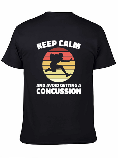 Keep Calm Concussion Football Graphic Tee