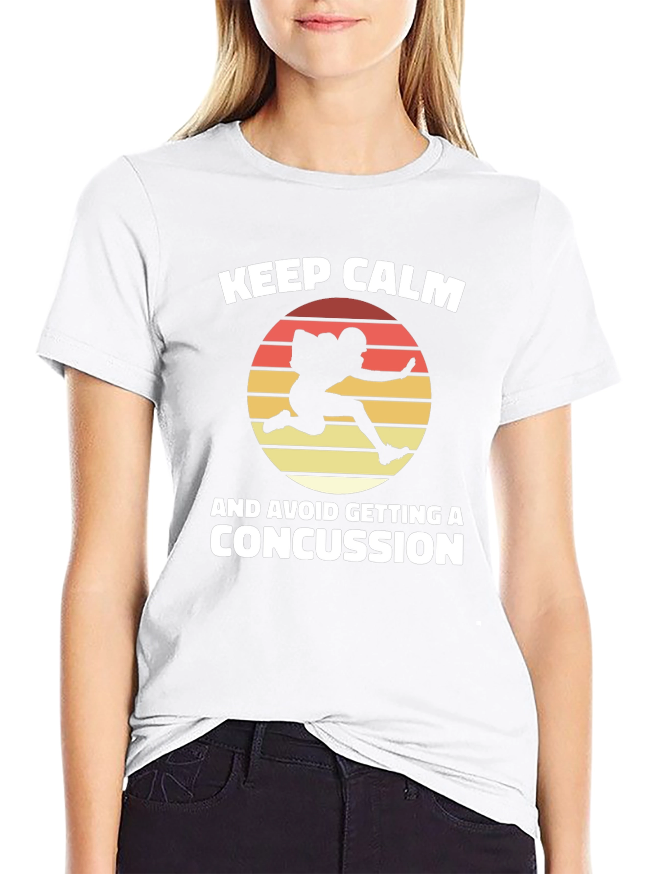 Keep Calm Concussion Football Graphic Tee