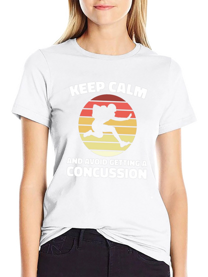 Keep Calm Concussion Football Graphic Tee