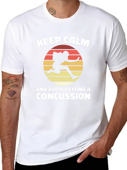 Keep Calm Concussion Football Graphic Tee