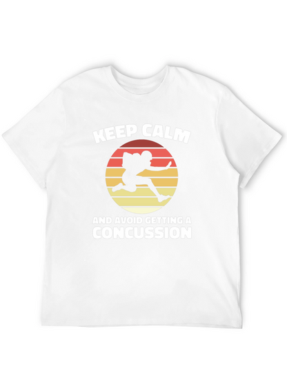 Keep Calm Concussion Football Graphic Tee