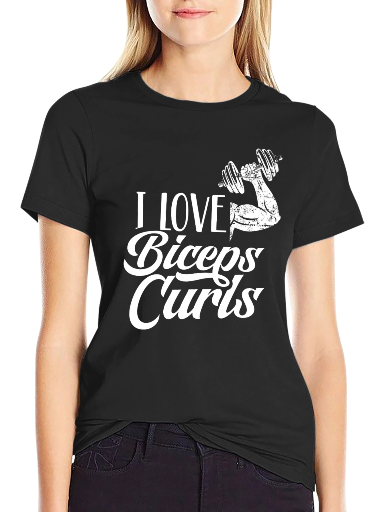 I Love Biceps Curls Graphic T-Shirt