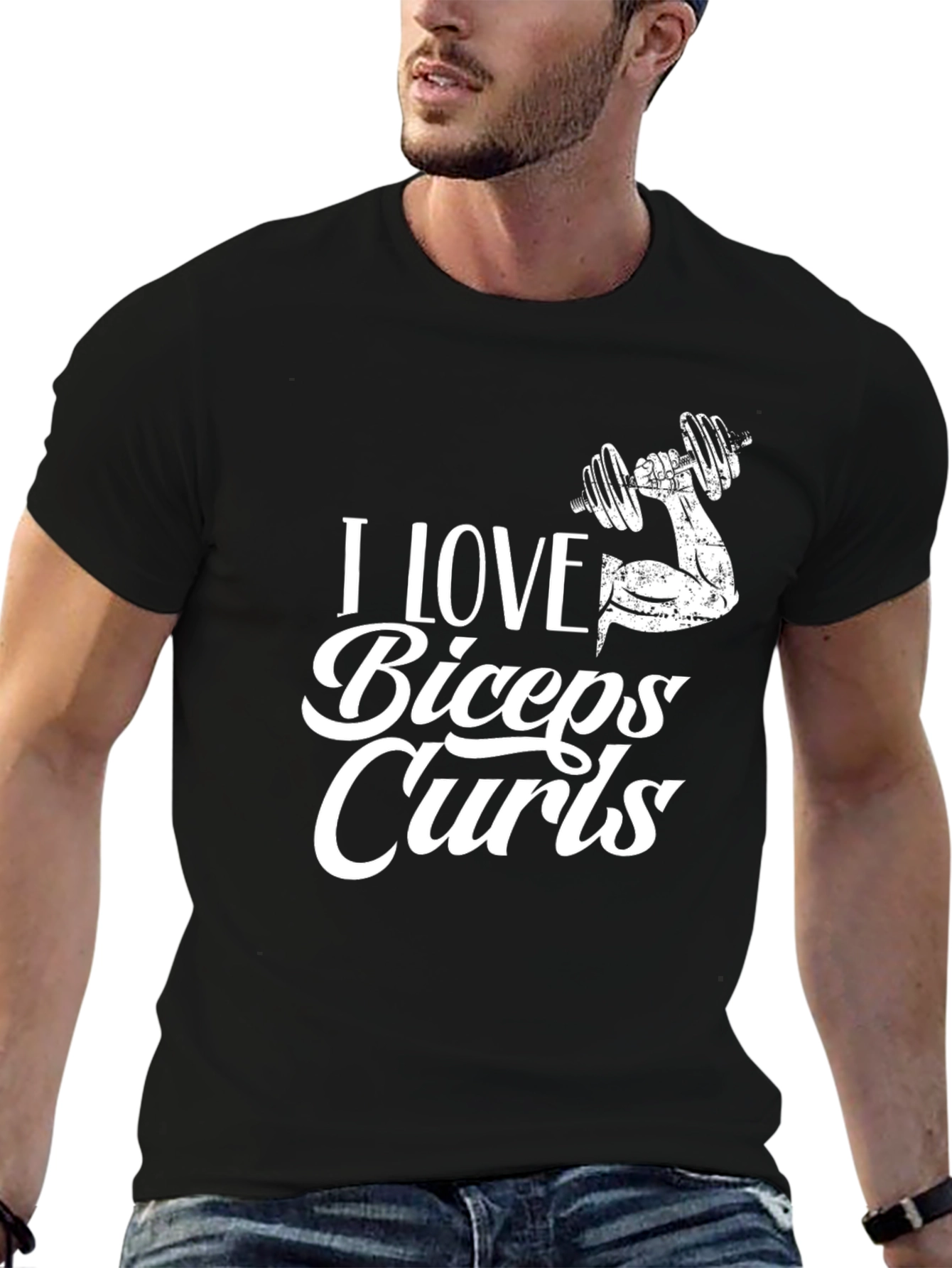 I Love Biceps Curls Graphic T-Shirt