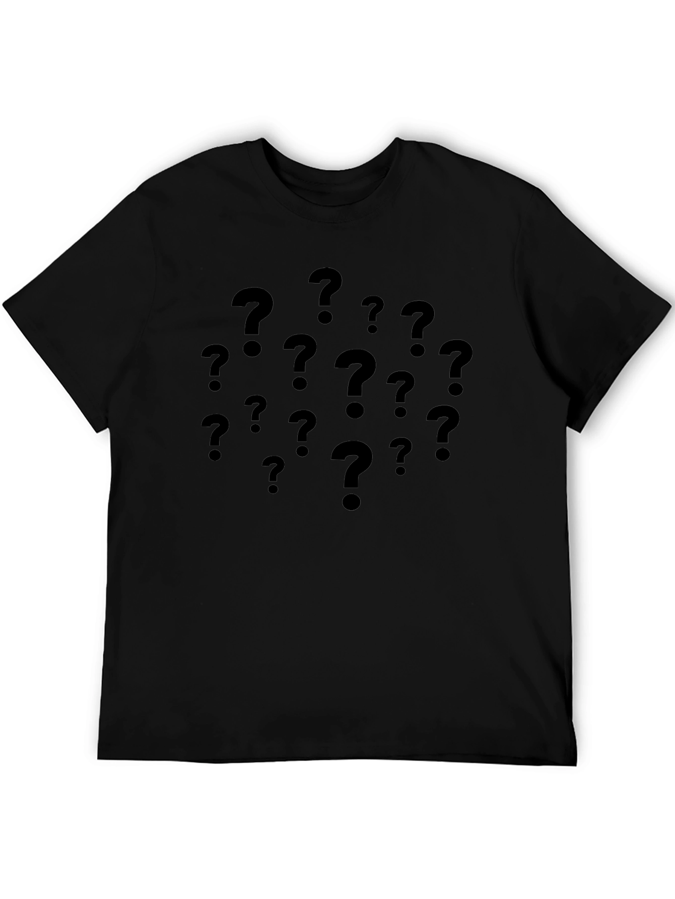 Mystery Question Marks T-Shirt - Dark Graphic Tee