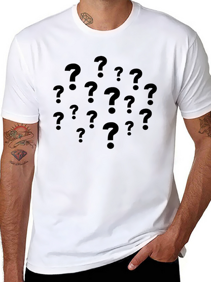 Mystery Question Marks T-Shirt - Dark Graphic Tee