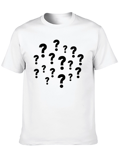 Mystery Question Marks T-Shirt - Dark Graphic Tee