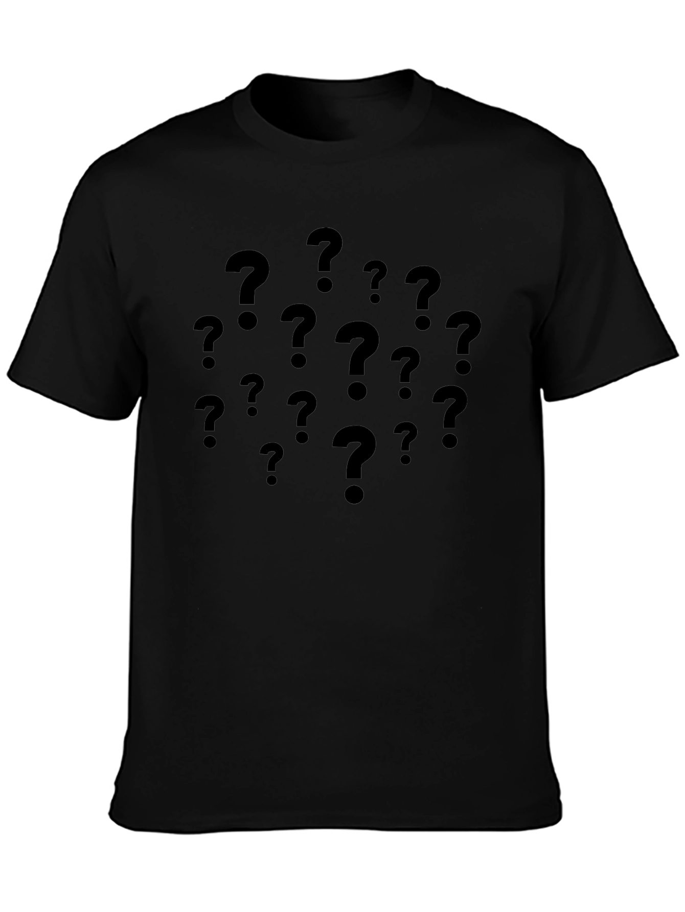 Mystery Question Marks T-Shirt - Dark Graphic Tee