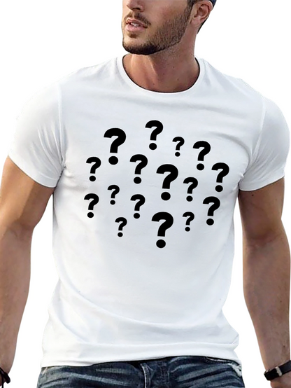 Mystery Question Marks T-Shirt - Dark Graphic Tee