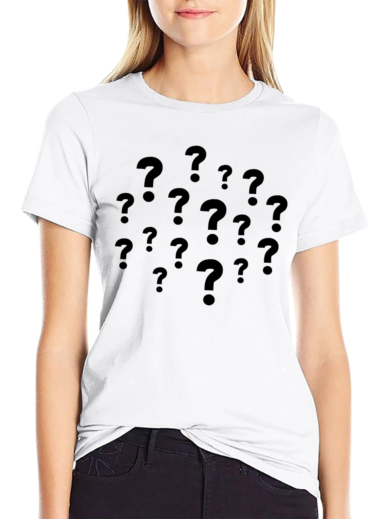 Mystery Question Marks T-Shirt - Dark Graphic Tee