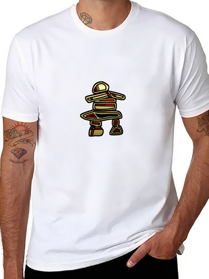 Inukshuk Graphic Tee - Black Crew Neck T-Shirt