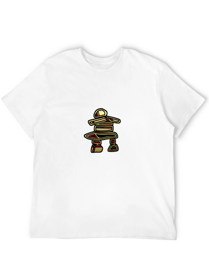 Inukshuk Graphic Tee - Black Crew Neck T-Shirt