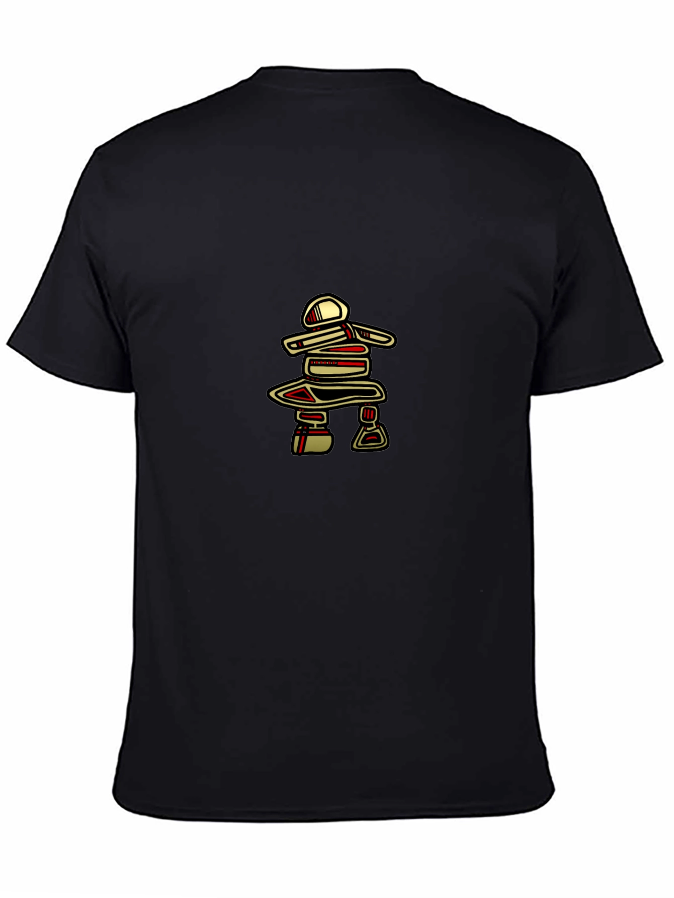 Inukshuk Graphic Tee - Black Crew Neck T-Shirt